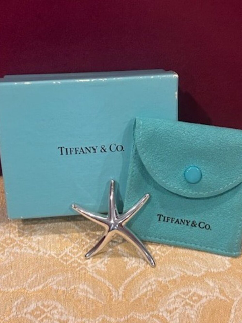 TIFFANY & CO, ELSA PERETTI Sterling Silver Large 2” Starfish PENDANT
